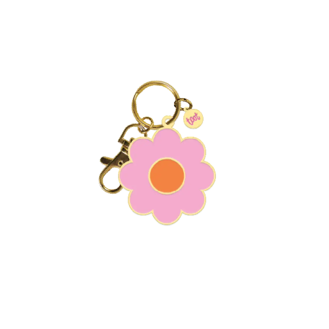 Girl’s Pink Daisy Keychain