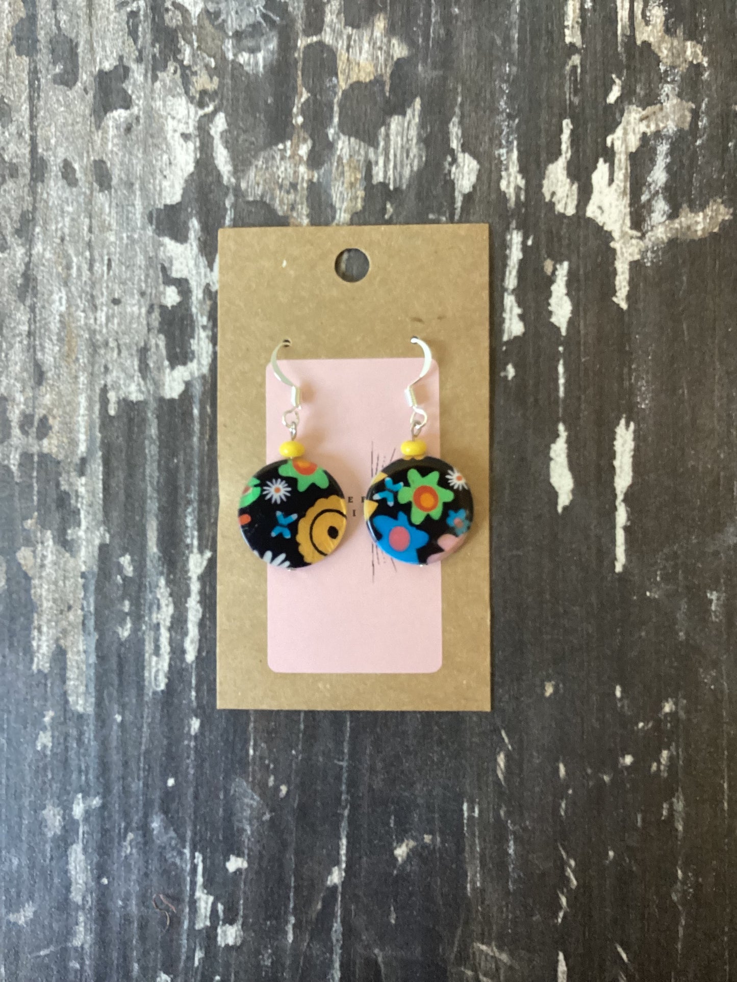 Round Floral Earrings