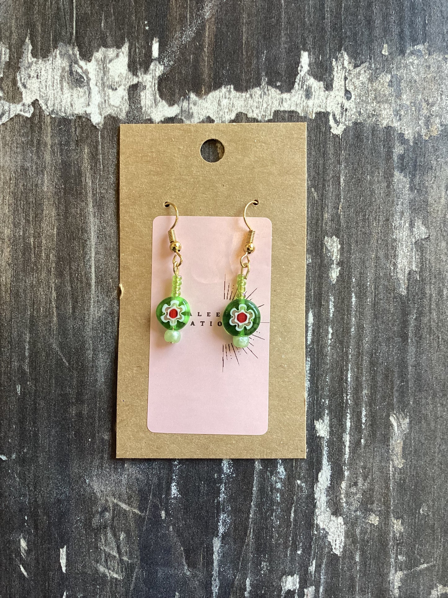 Beaded Floral Earrings