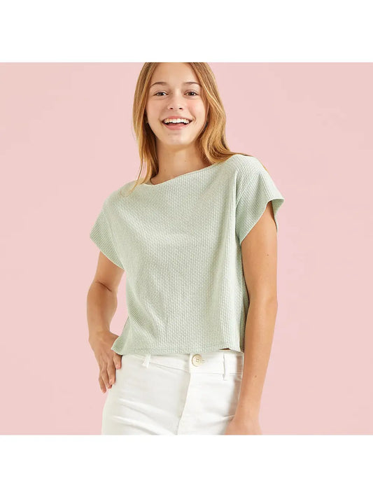 Girl's Lilly Crop Top (Sage)