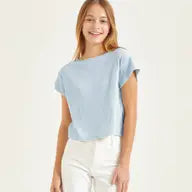 Girl's Lilly Crop Top (Blue)