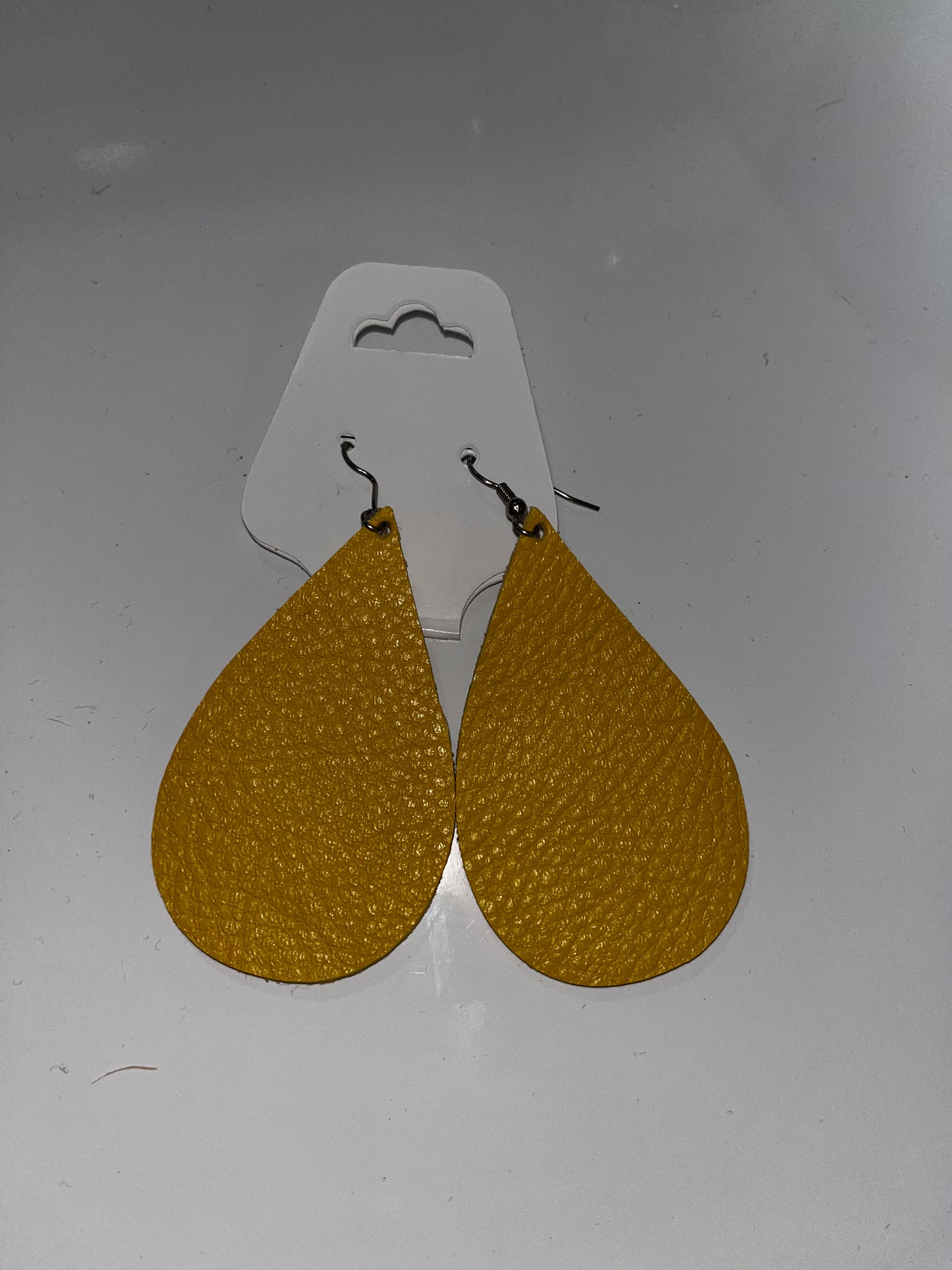 Oval Leather  Earrings
