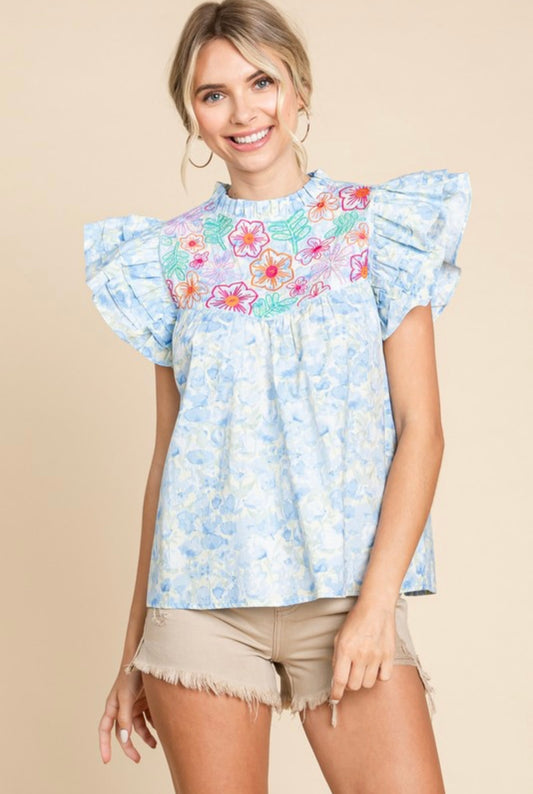 Jodie Embroidered Top