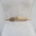 Gold plate stretch belt